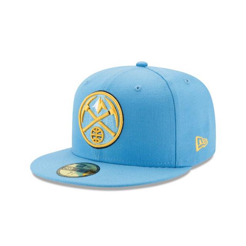 NBA Denver Nuggets Team Color 59Fifty Fitted (ALL2965) - Blue New Era Caps